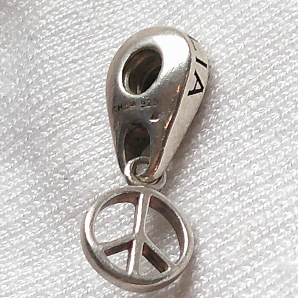Authentic Chamilia "Peace Is the Way" Charm Sterling Silver Pendant Retired